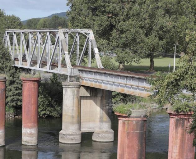 The rail bridge at Ngāruawāhia, where two children have died after being struck by trains. Photo:...