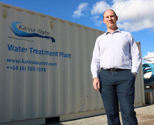 Central Otago District Council water services manager Quentin Adams beside one of the two...