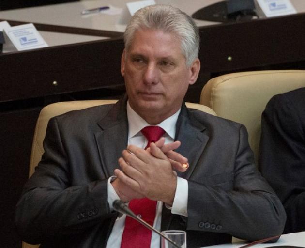 Newly elected Cuban President Miguel Diaz-Canel is seen during the National Assembly in Havana. Photo: Reuters