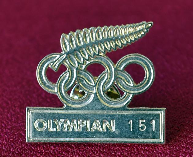 Snell's New Zealand Olympic pin.