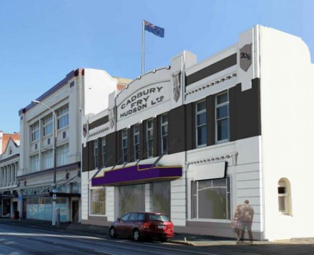 A photomontage of the planned restoration of the Cadbury dairy building in Castle St. Image:...
