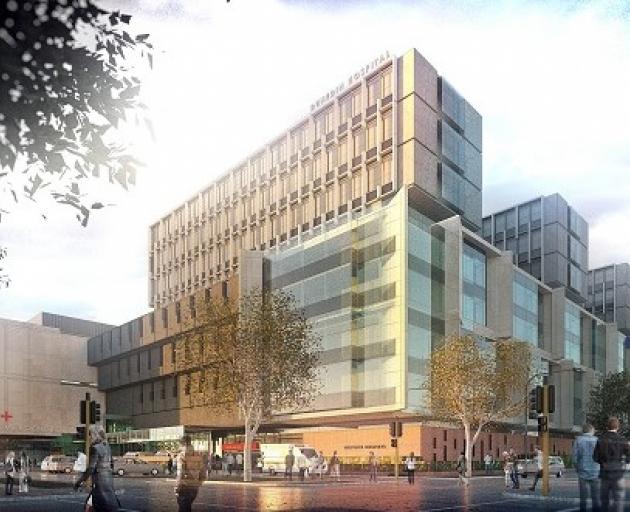 An artist's impression of what the new Dunedin Hospital could look like has been revealed. Image:...