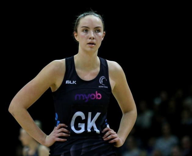Kelly Jury looks on during the Silver Ferns' win over Australia on Sunday. Photo: Getty Images