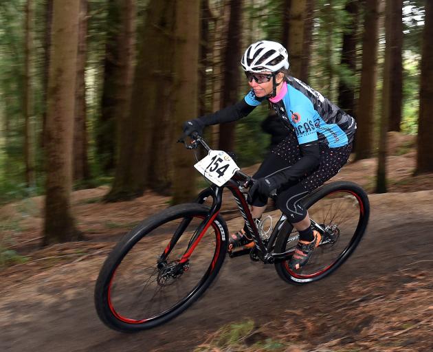 Haley van Leeuwen in action during the Otago mountain bike cross-country and single speed...
