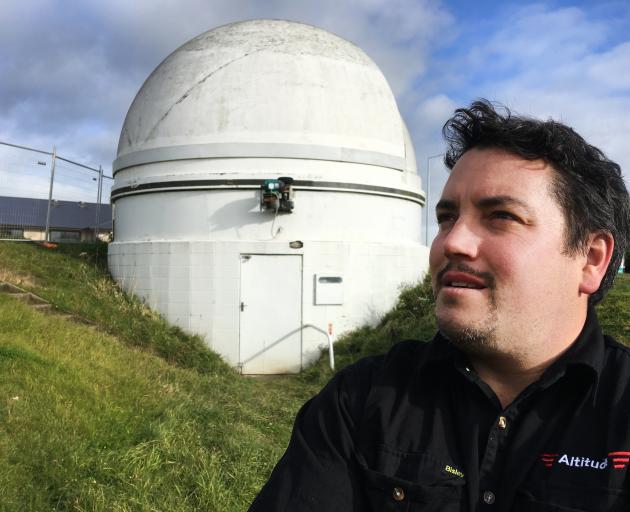 North Otago Astronomical Society president Damien McNamara outside the Oamaru observatory, which...