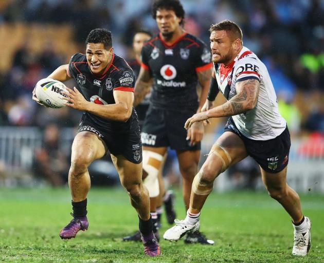 Warriors fullback Roger Tuivasa-Sheck could be a target of the South Sydney Rabbitohs. Photo:...