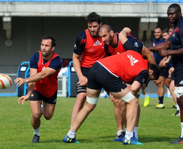 Morgan Parra during a training session at National center of rugby. Photo: Getty Images