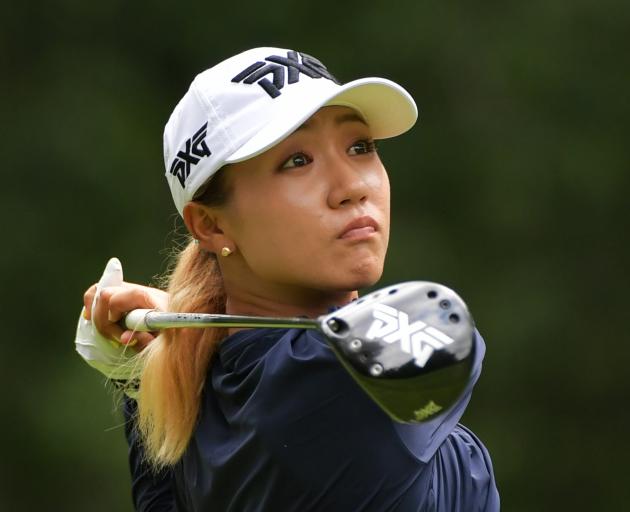 Lydia Ko plays her tee shot on the fourth hole during the second round of the 2018 U.S. Women's...