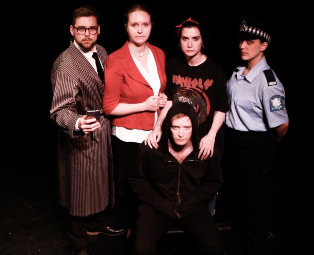 Hostage cast members (from left) Vinny Batt, Helen Fearnley, Emer Lyons, Sofie Welvaert and Alex...