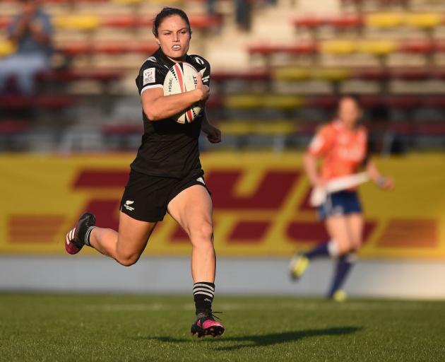 Michaela Blyde scored two tries for the Black Ferns' Sevens in their final win. Photo: Getty Images