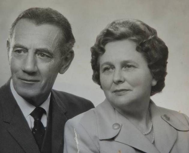 Upper Hutt woman Madeline Anderson, who died age 111, in a portrait with her late husband, Harry....