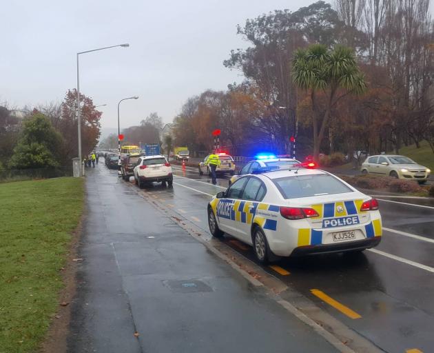 Police were called to the incident at 8.56am where a Mainfreight truck, which was heading south,...