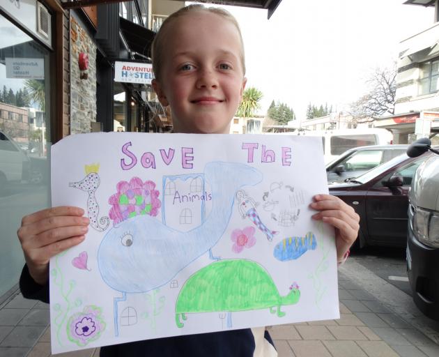 Arrowtown 8-year-old Maggie Ryan is on a mission to get people to reduce their plastic use. Photo...