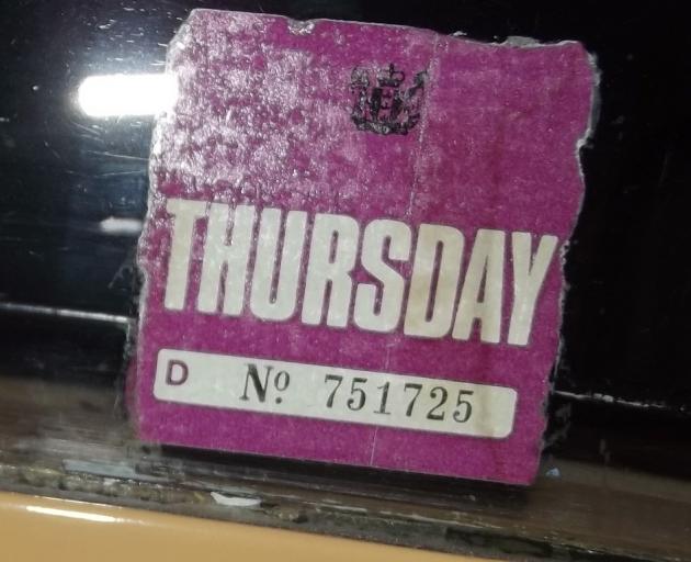 Remember these stickers? They came in different colours for each day of the week. Photo: John Noble