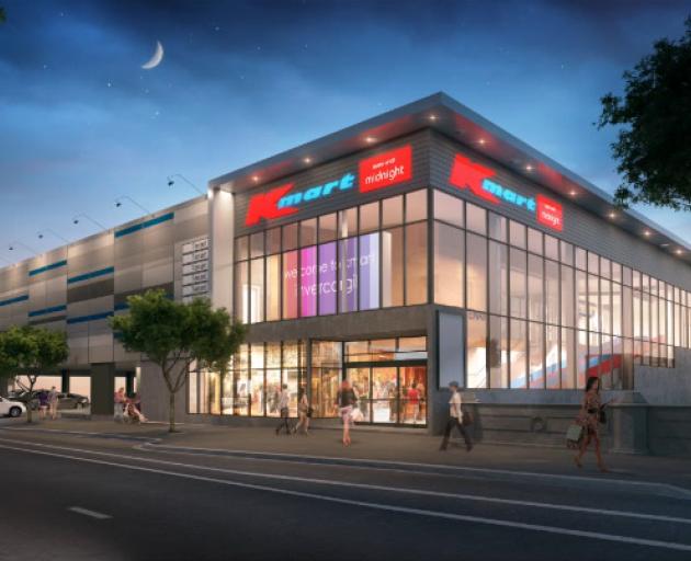 Artist’s impression of the new Kmart store set to open in Invercargill next year. Image: Supplied