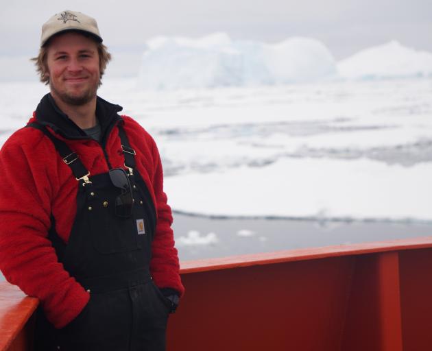 Michael Bollen in the Southern Ocean. PHOTO: FRANCESCO BOLINESI
