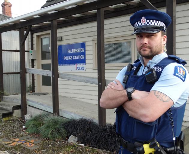 Constable Nathan Bobbette, of Palmerston, has been on duty in the East Otago town since mid-May. 