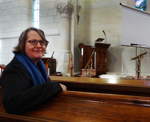 St Luke's Church vicar the Rev Andrea McDougall at the church, where discussions have been held about the possible relocation of its pulpit and several pews. Photo: Daniel Birchfield