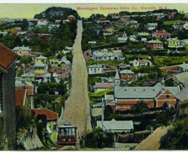 A view of the Mornington Extension line for the cable cars, which ran for 1.6km along Glenpark...