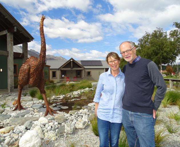 Camp Glenorchy founders Paul and Debbi Brainerd yesterday officially opened the camping ground - the most sustainable in the southern hemisphere - after four years of work. Photo: Tracey Roxburgh