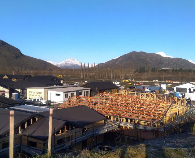 Queenstown Lakes Community Housing Trust's six Secure Home houses are being built at Cherwell Lane, Shotover Country. Photo: Queenstown Lakes Community Housing Trusts