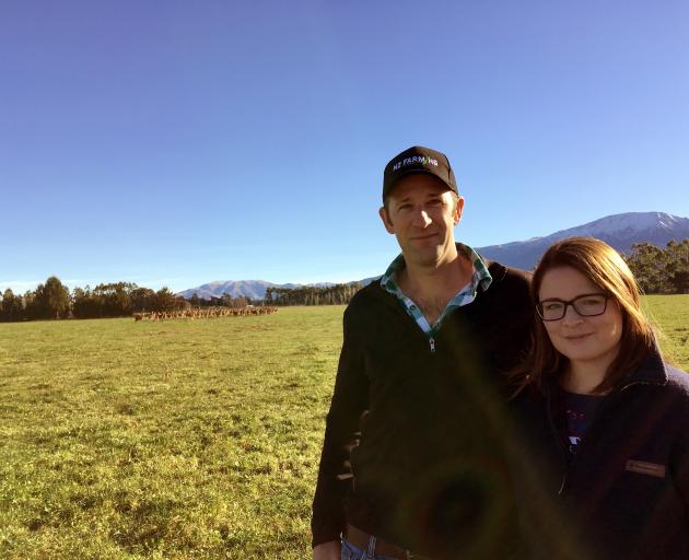 Mt Somers deer farmers Duncan and Lorna Humm farm English red deer. They have 180 mixed-aged hinds, 20 stags and 165 weaners on their property. Photo: Toni Williams