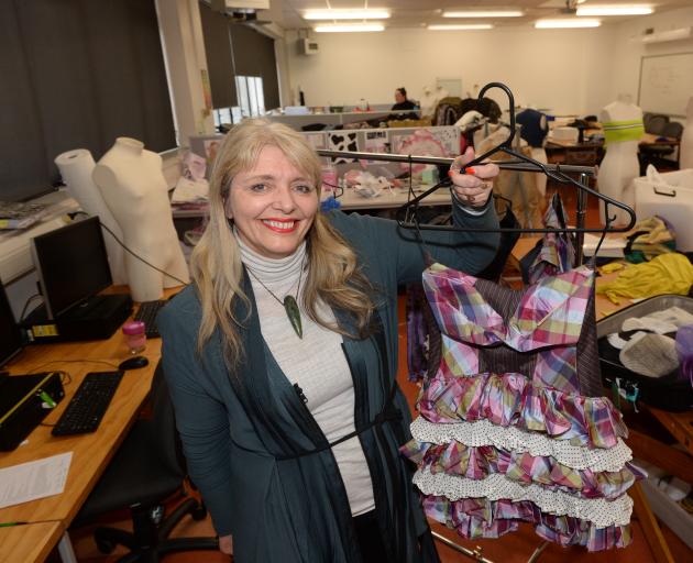 iD Dunedin Fashion Week Committee chairwoman and Otago Polytechnic lecturer Margo Barton shows...