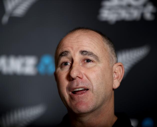 Gary Stead speaks to media after being announced as the new Black Caps coach at a New Zealand Cricket press conference in Auckland yesterday. Photo: Getty Images
