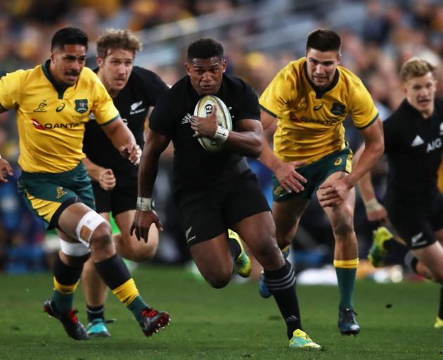 Waisake Naholo had a typically blockbusting game, scoring twice on his return to the side. Photo:...