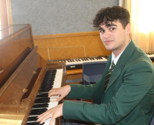 Invercargill Verdon College pupil Gabriel Lal  practises piano at school after placing in the top...