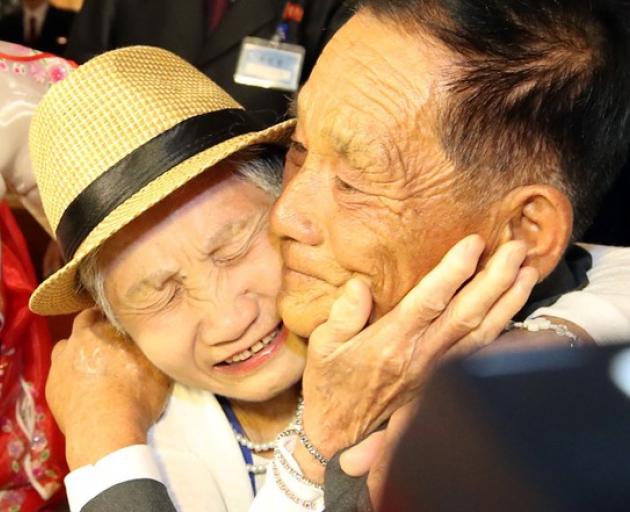 About 330 South Koreans from 89 families, many of them in wheelchairs, gathered with 185 lost relatives from the North. Photo: Reuters