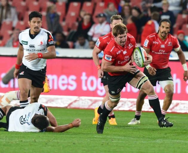 Kwagga Smith carries the ball for the Lions against the Sunwolves. Photo: Getty Images