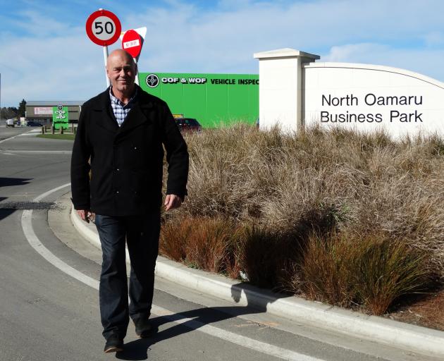 Tony Spivey, of Oamaru's Spivey Real Estate, at the North Oamaru Business Park, where Apex Engineering will be based in future. Photo: Daniel Birchfield