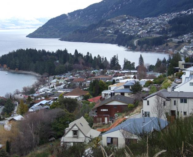 Queenstown volumes and values down; view of Queenstown Hill, foreground, Queenstown Bay and the...