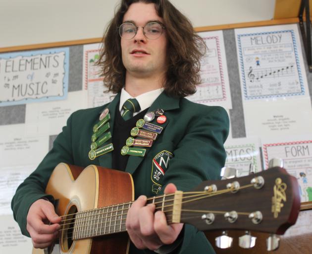 Verdon College pupil Sam Cullen has made it to the Smokefreerockquest national final next month. Photo: Sharon Reece