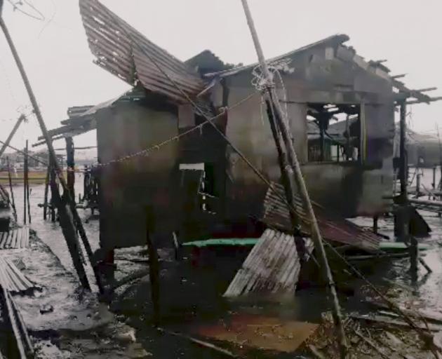 A damaged house is seen after Typhoon Mangkhut hits Philippines. Photo: DAEVE DEL FIERRO/via REUTERS