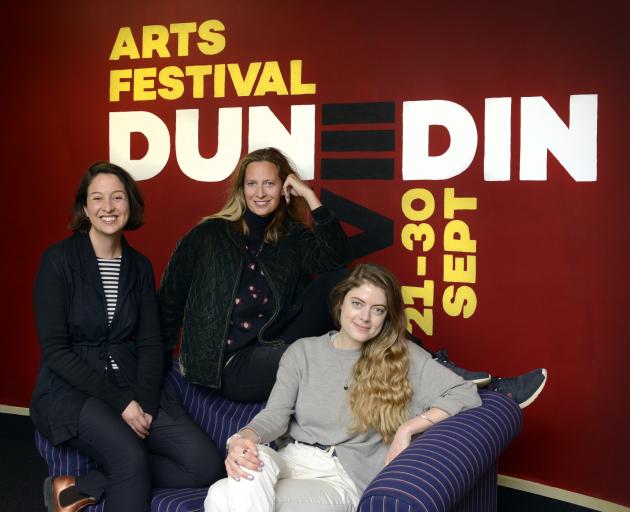 Performing one-woman shows at the Arts Festival Dunedin are (from left) Alex Ellis (Miss Jean...