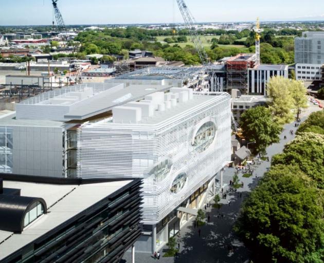 An artist's impression of the new University of Otago building to be built in Christchurch. IMAGE...