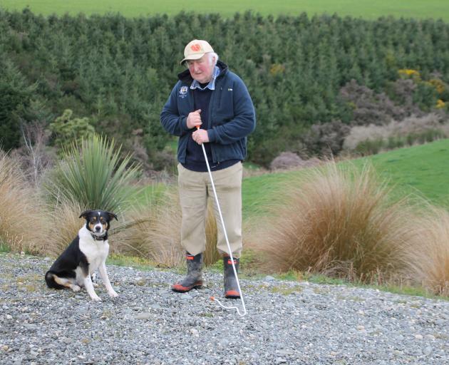 Ferndale farmer Henry McFadzien and 2-year-old farm dog Joy. PHOTO: ASHLEIGH MARTIN
