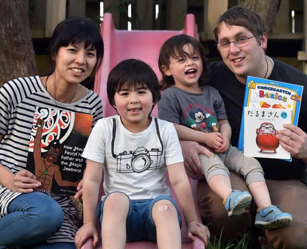 Tomomi Hayde-Segawa and her husband Mathew Hayde with some of the Maori, English and Japanese...