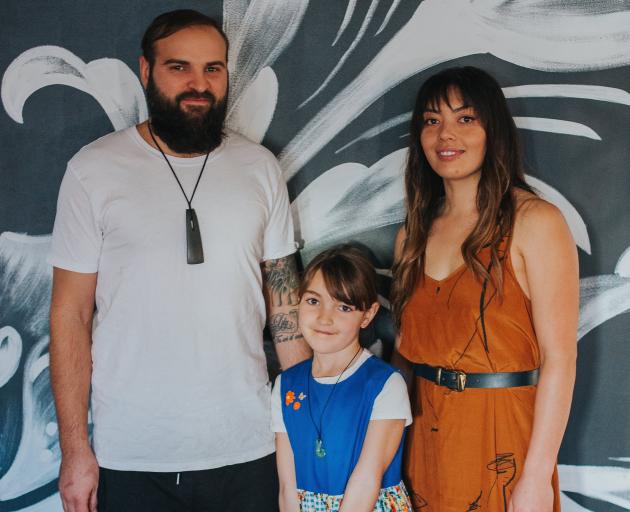 Lucas Parkinson, with his partner Larrissa and daughter Tiger-Lily.