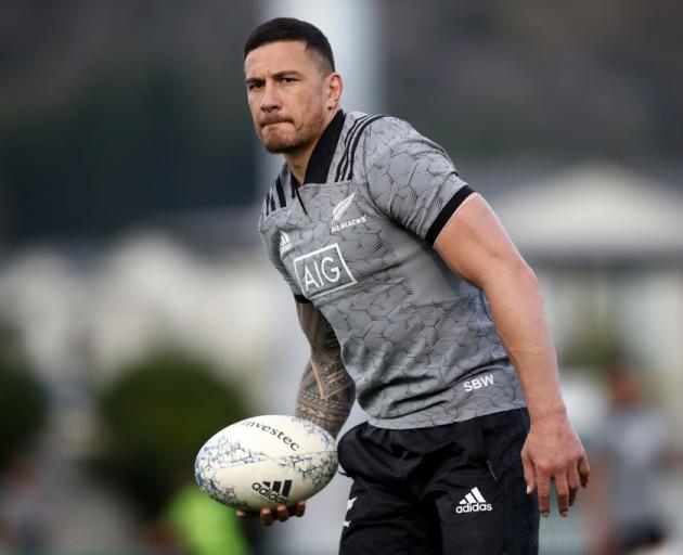 Sonny Bill Williams at All Blacks training this week. Photo: Getty Images