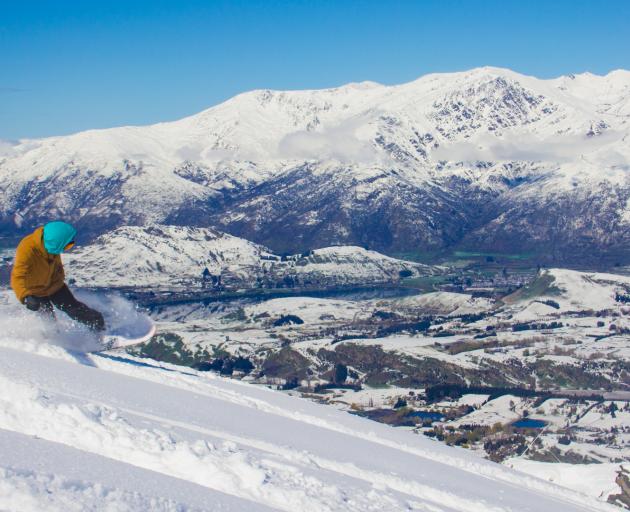  It was a stunning day for those lucky enough to be up the mountain enjoying fresh powder yesterday, including Taylor Paddington, of Queenstown, pictured at Coronet Peak. Photo: Coronet Peak/Jill Tester