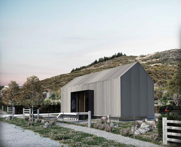 An architect's impression of Abodo Wood's planned Cardrona Valley show home, an architectural...