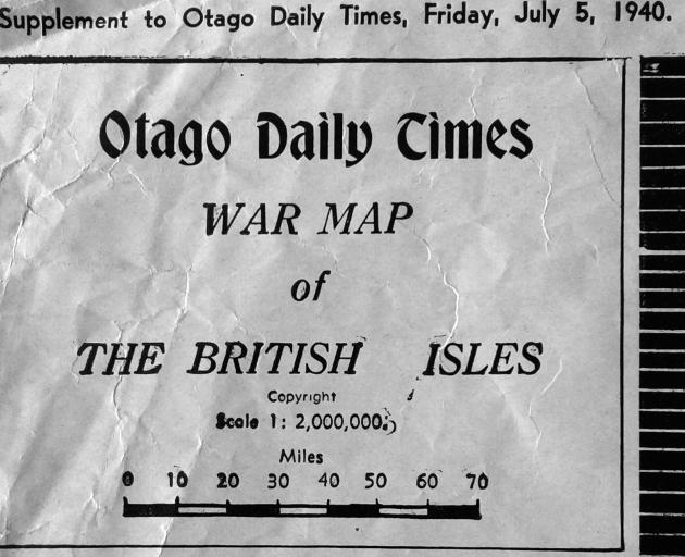 Maps of Europe, including weather maps, were hard to come by during World War 2. But the ODT put out a special supplement for readers in July 1940, consisting of a European map and a corresponding jigsaw puzzle. Brent Wallace sent us these photos after th