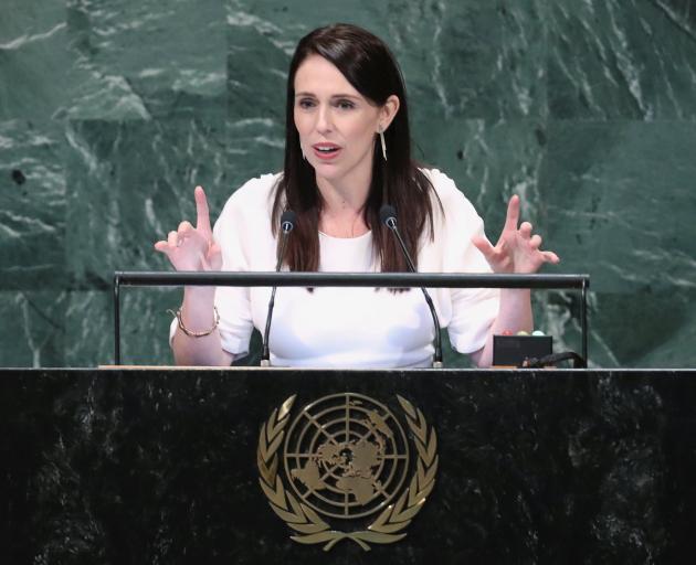 Prime Minister Jacinda Ardern speaks during the United Nations General Assembly in New York. Photo: Reuters