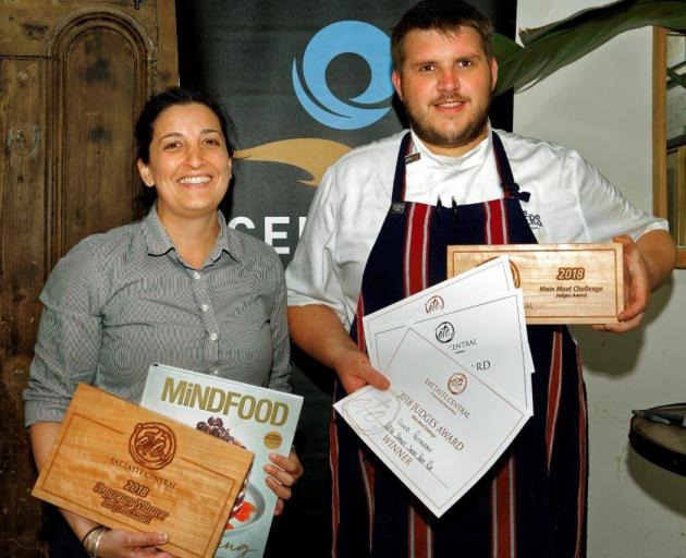 Olivers Restaurant manager Noelia Cleri and head chef James Waite celebrate Olivers’ success in...