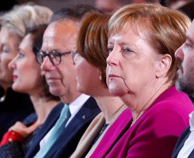 German Chancellor Merkel attends the national integration prize ceremony at the Chancellery in Berlin. Photo: Reuters