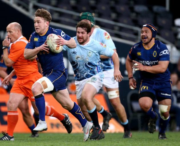 Otago No8 Dylan Nel's ball carrying will be key tonight. Photo: Getty Images