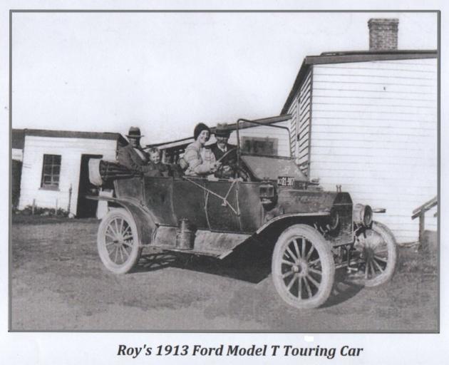 Neil Roy's grandfather's 1913 Model T Ford, taken about 1928. PHOTO: SUPPLIED
